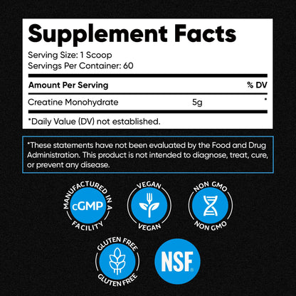 Venture Pal 100% Pure Micronized Creatine Monohydrate Powder – Unflavored, Vegan, Keto, Gluten Free | 5 g Serving