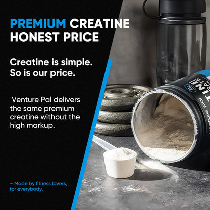 Venture Pal 100% Pure Micronized Creatine Monohydrate Powder – Unflavored, Vegan, Keto, Gluten Free | 5 g Serving