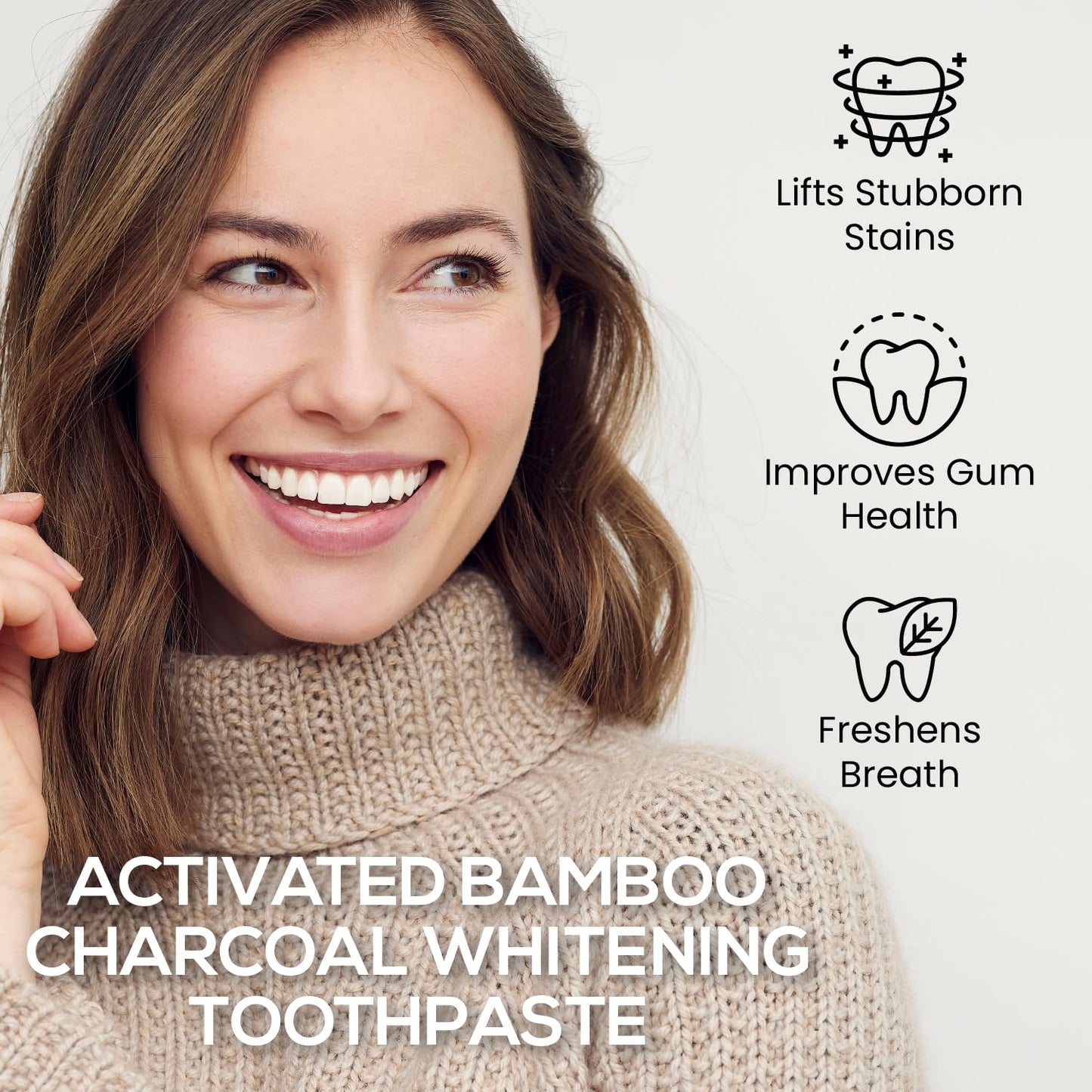 Venus Visage Activated Charcoal Toothpaste – 3 Pack (Peppermint)