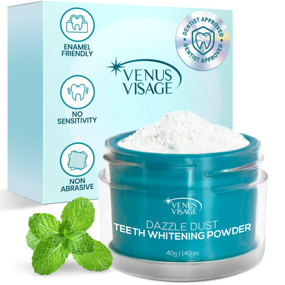 Venus Visage Dazzle Dust Teeth Whitening Powder – Enamel-Safe, 40 g