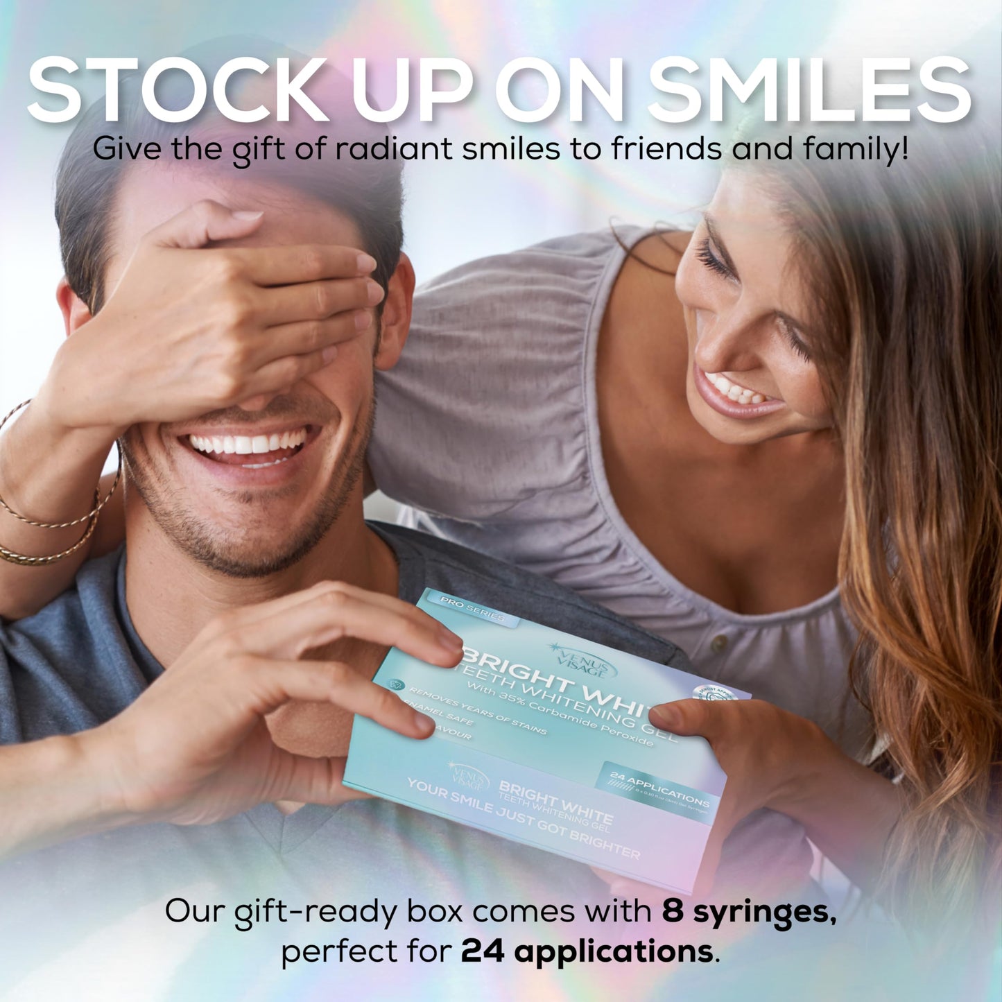 Venus Visage Teeth Whitening Gel Refill Kit (8 Pack) - 35% Carbamide Peroxide