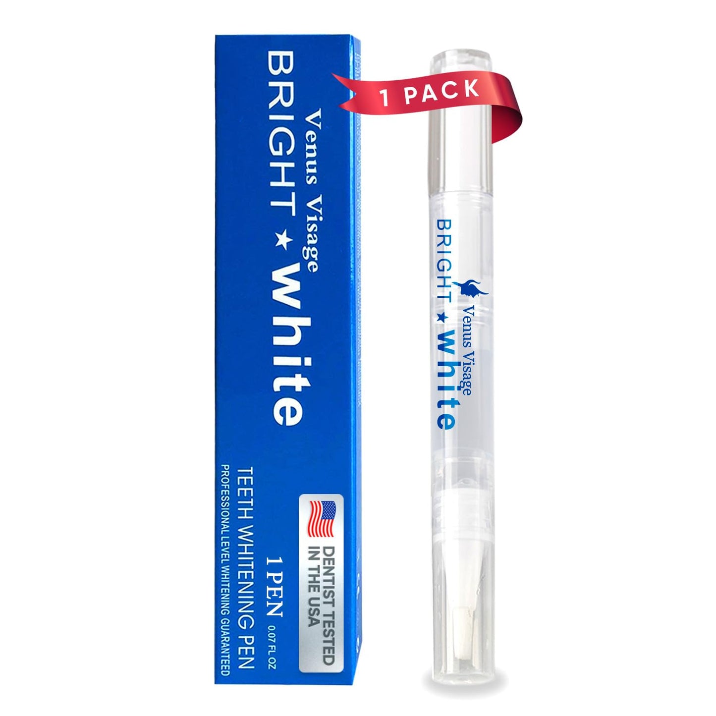 Venus Visage Teeth Whitening Pen – Award Winning, 0.07 Fl Oz, 20+ Uses, Mint