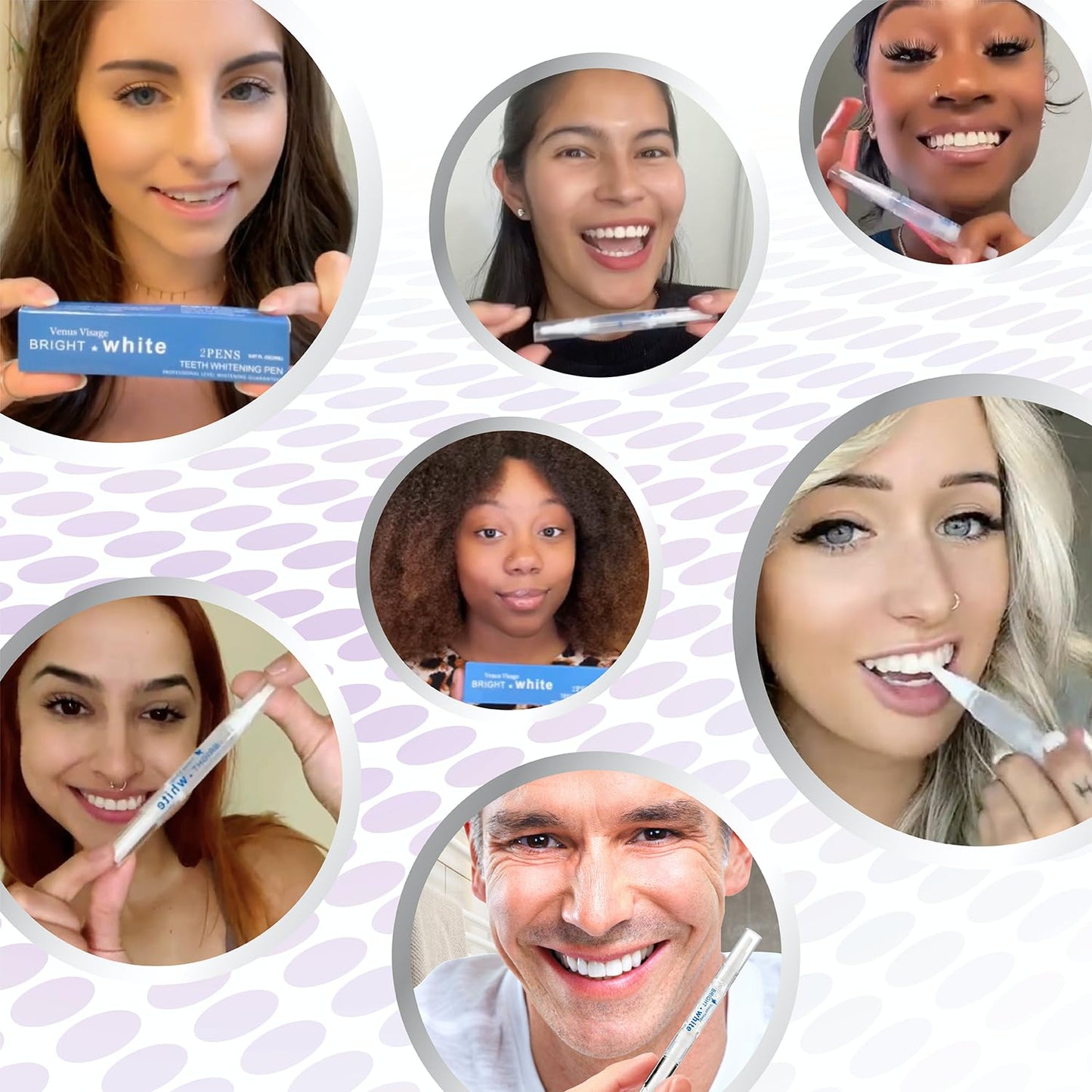 Venus Visage Award-Winning Teeth Whitening Pen – Mint, Low Sensitivity, 20+ Uses (2 Pens)