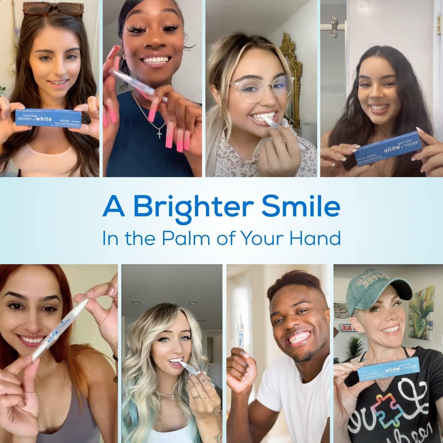 Venus Visage Award-Winning Teeth Whitening Pen – 20+ Uses, Mint (0.07 Fl Oz x4)