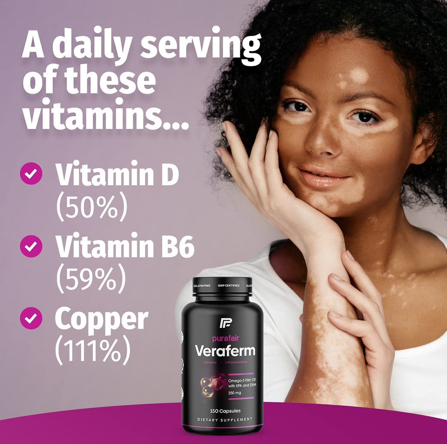 Veraferm Vitiligo Treatment – Improve Pigmentation & Reduce White Spots