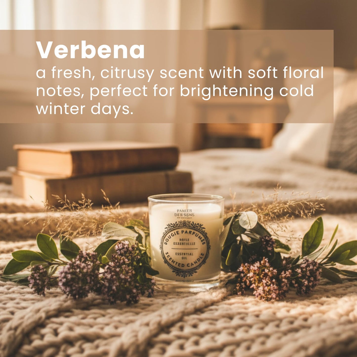 Panier des Sens Verbena Candle – Hand-Poured in Provence, 55h Burn Time, 6.3 oz