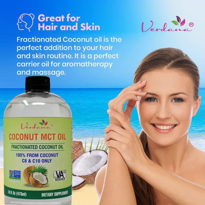 Verdana MCT Oil 16 oz – Coconut-Derived MCTs (C8/C10) for Keto Coffee