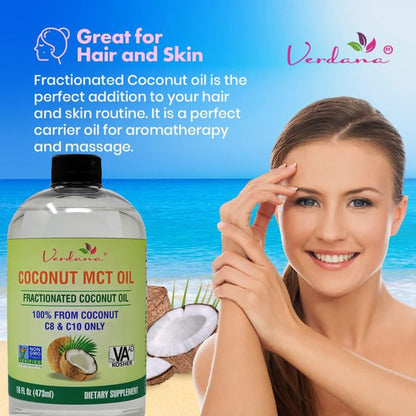 Verdana MCT Oil 16 oz – Coconut-Derived MCTs (C8/C10) for Keto Coffee