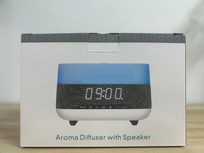 Versatile 300ml Essential Oil Diffuser with Bluetooth Speaker & Alarm Clock