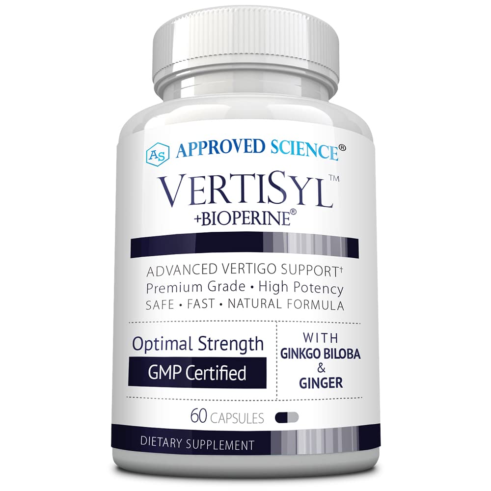 Approved Science VertiSyl – Ginkgo Biloba, Ginger, Vitamin D3, BioPerine | 60 Capsules, 1 Month Supply