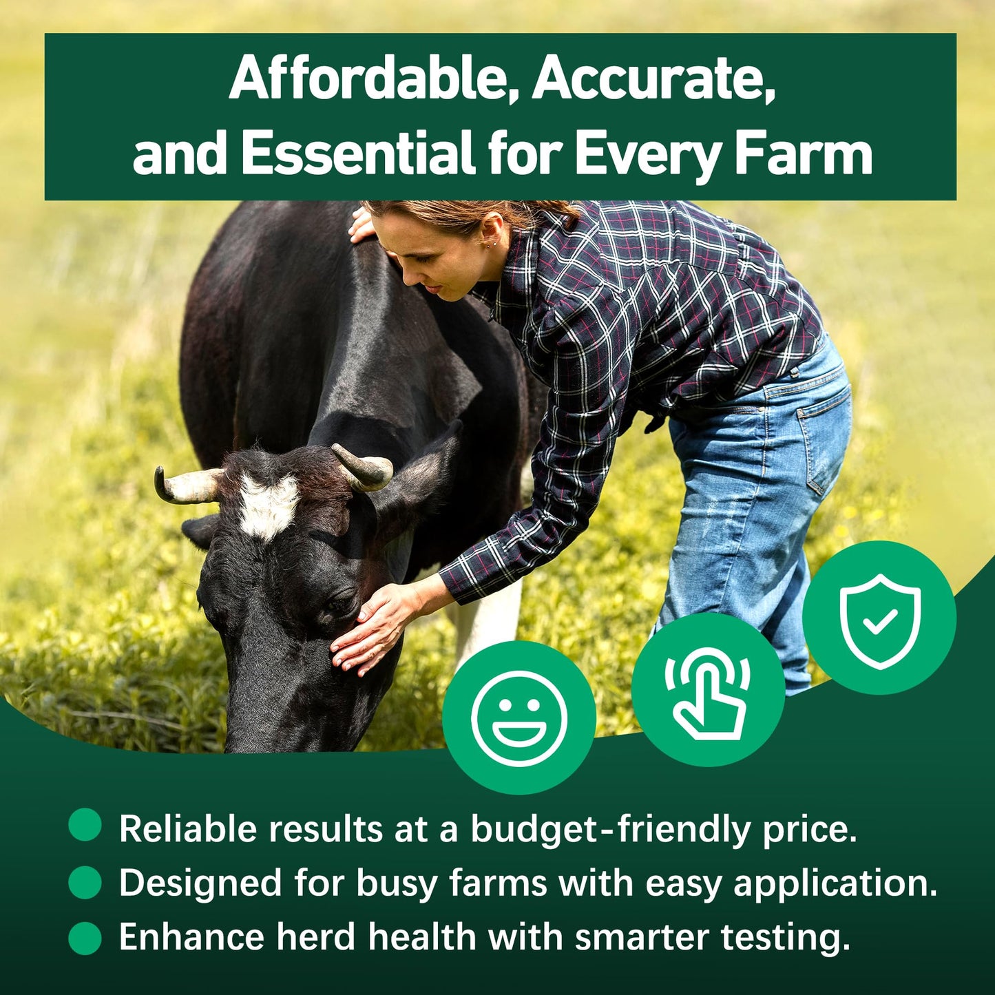 Bovine Pregnancy Test Kit - 2 Tests, Rapid 5-20 Minute Results for Dairy & Beef Cows