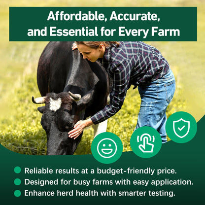 Bovine Pregnancy Test Kit - 2 Tests, Rapid 5-20 Minute Results for Dairy & Beef Cows