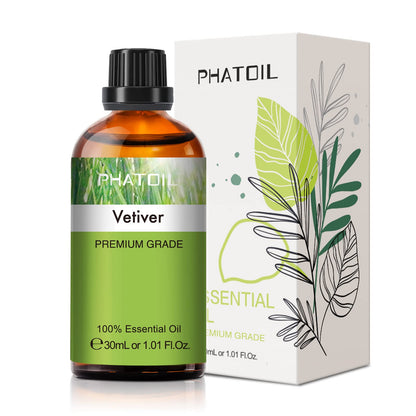 Vetiver Essential Oil 30ml | PHATOIL Pure Essential Oil Singles for Aromatherapy, Diffusers & DIY Crafts