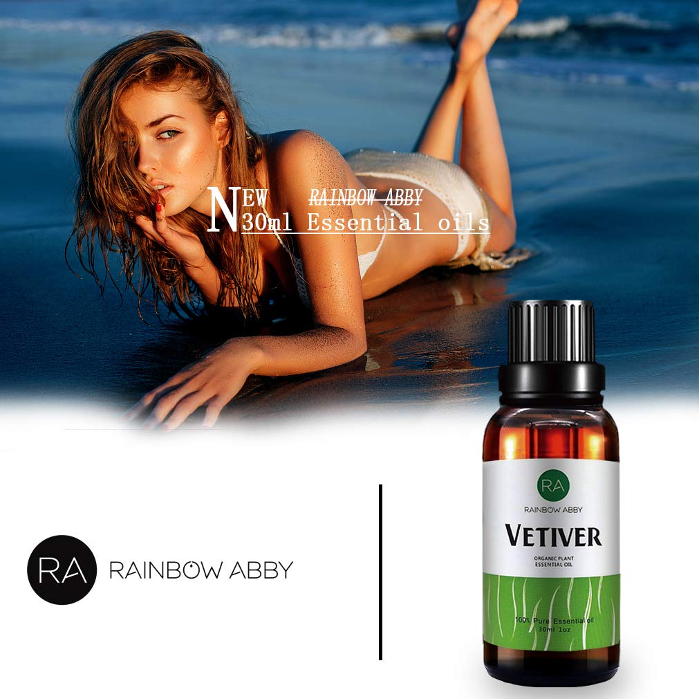 Vetiver Essential Oil 30ML - 100% Pure, Natural & Organic (Diffuser, Massage, Skin Care)