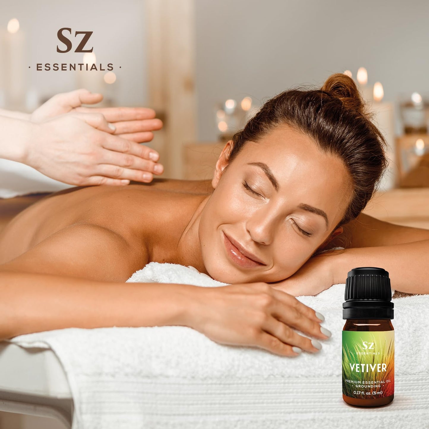 Sz Essentials Vetiver Essential Oil - 100% Pure & Undiluted (5 mL) | Therapeutic Grade