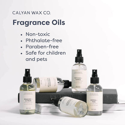 Calyan Wax Co. Vetiver & Tonka Room Spray - Non-Toxic Natural Air Freshener, Essential Oils, 4 fl oz