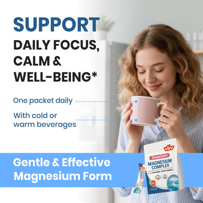 VEV Magnesium Complex for Women – DeepCalm Drink Powder (Raspberry Lemonade) 30 Ct
