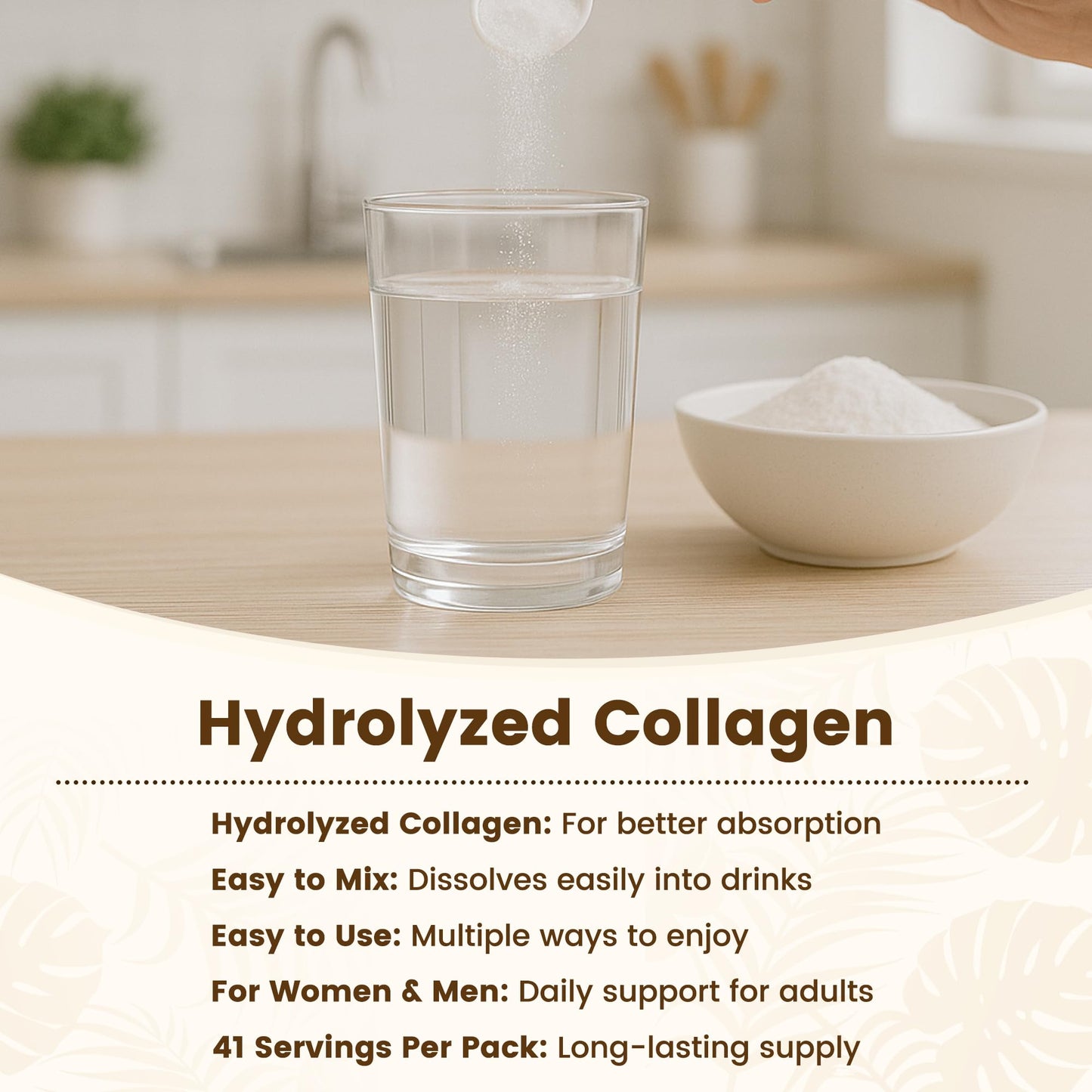 VEV Multi Collagen Peptides Powder 16 oz (41 Servings) – Hydrolyzed Collagen Types I, II, III, V, X with Hyaluronic Acid, Biotin & Vitamin C | Unflavored