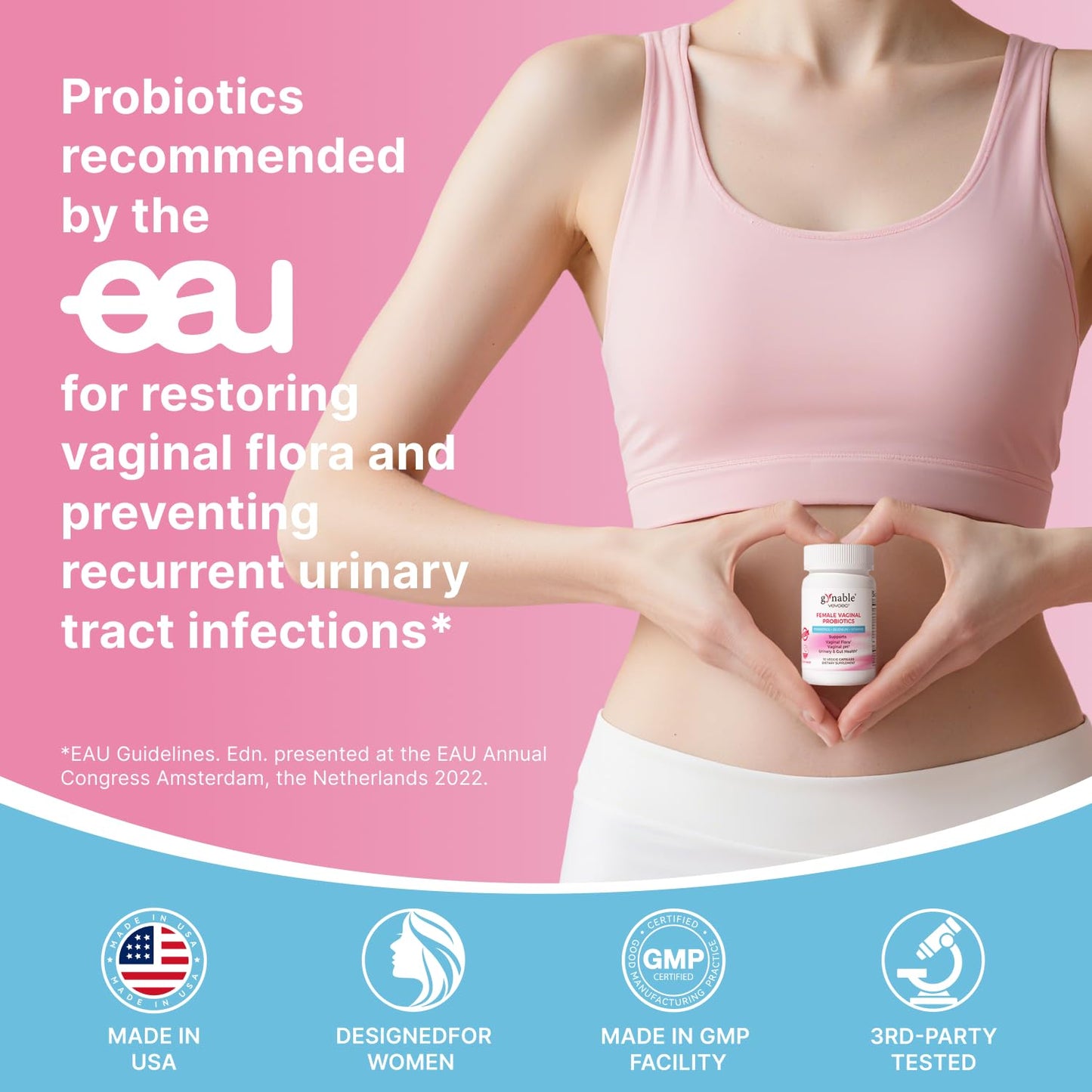 Vevoec Gynable Vaginal Probiotic – 10B CFU, pH Balance & Odor Control