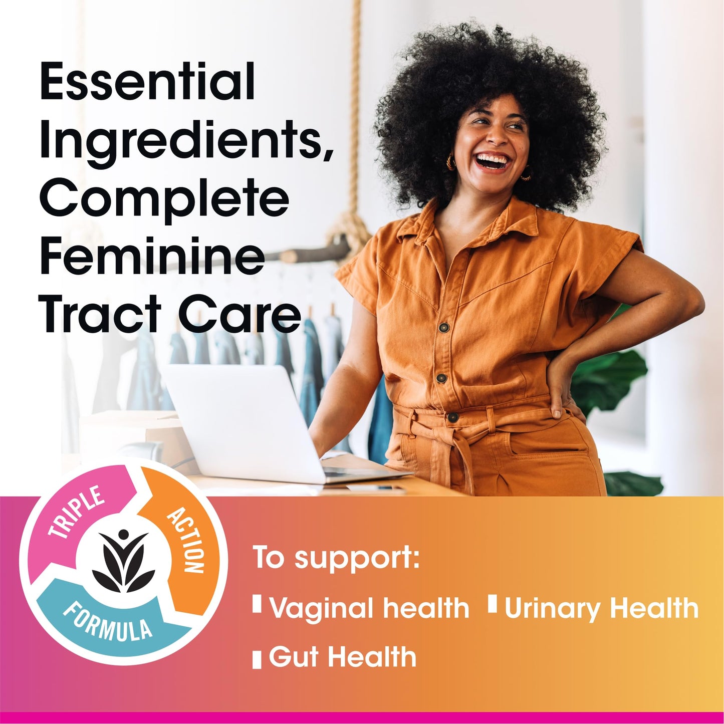 vH Essentials Probiotics for Women – Prebiotics, Cranberry & Vitamin C | 60 Capsules