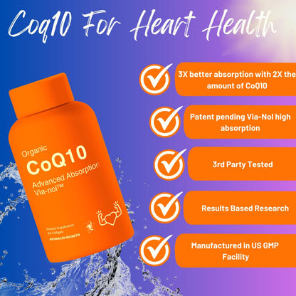 Advanced Bionetix CoQ10 200mg with Black Pepper Extract — 90 Softgels | Heart & Brain Health
