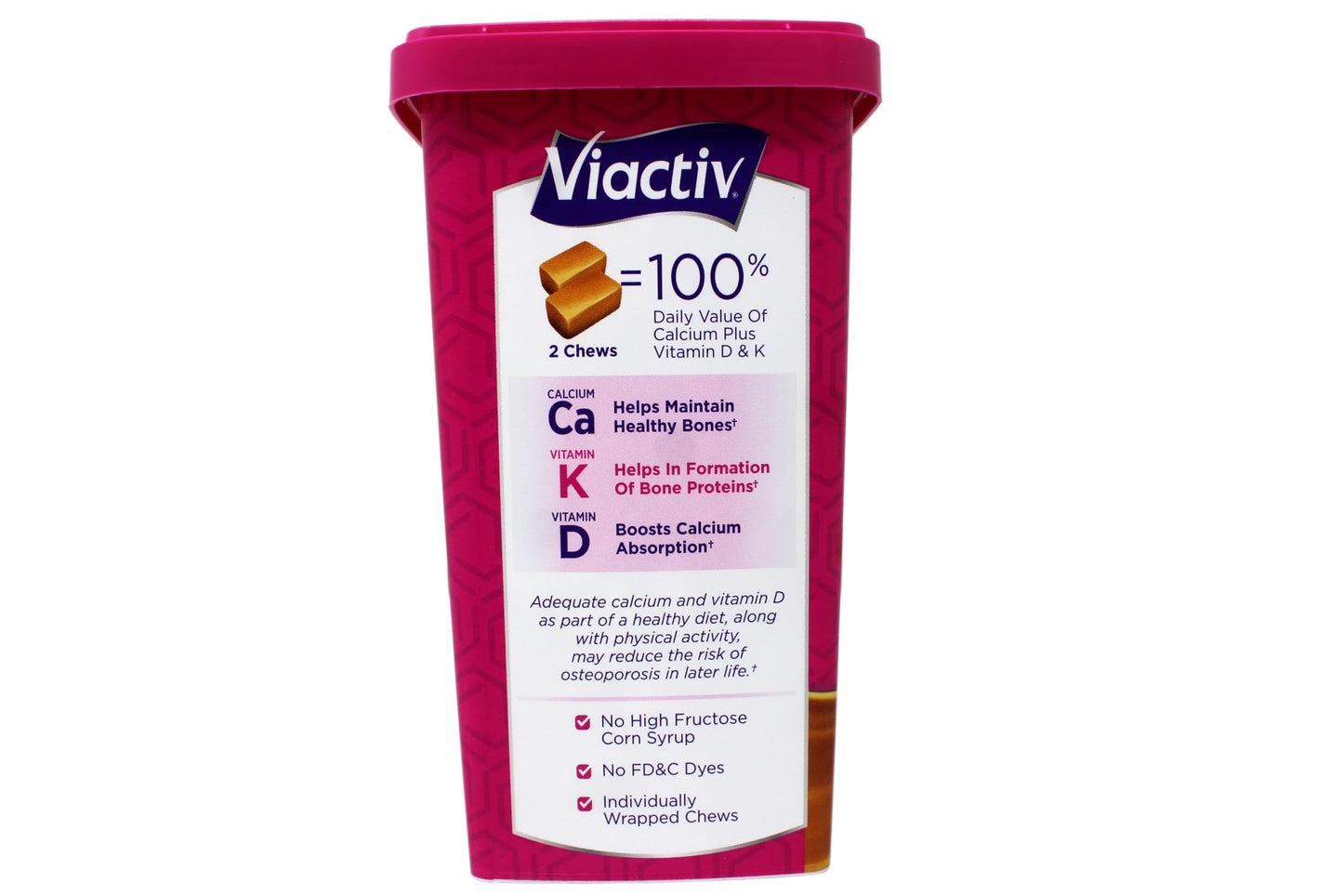 Viactiv Max Formula Calcium + Vitamin D3 Soft Chews – Rich Caramel, 2 Pack (100 Chews/Pack)