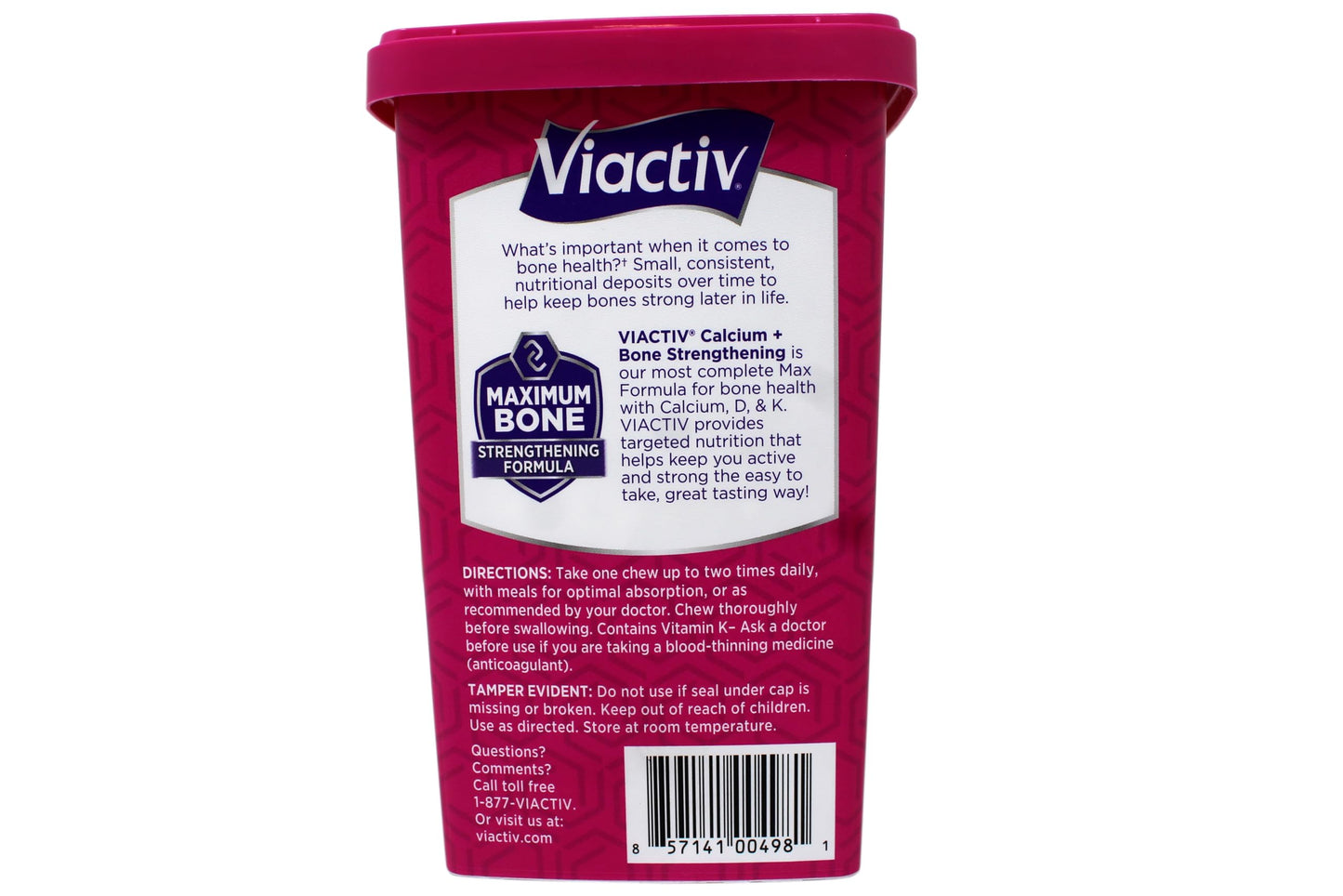 Viactiv Max Formula Calcium + Vitamin D3 Soft Chews – Rich Caramel, 2 Pack (100 Chews/Pack)