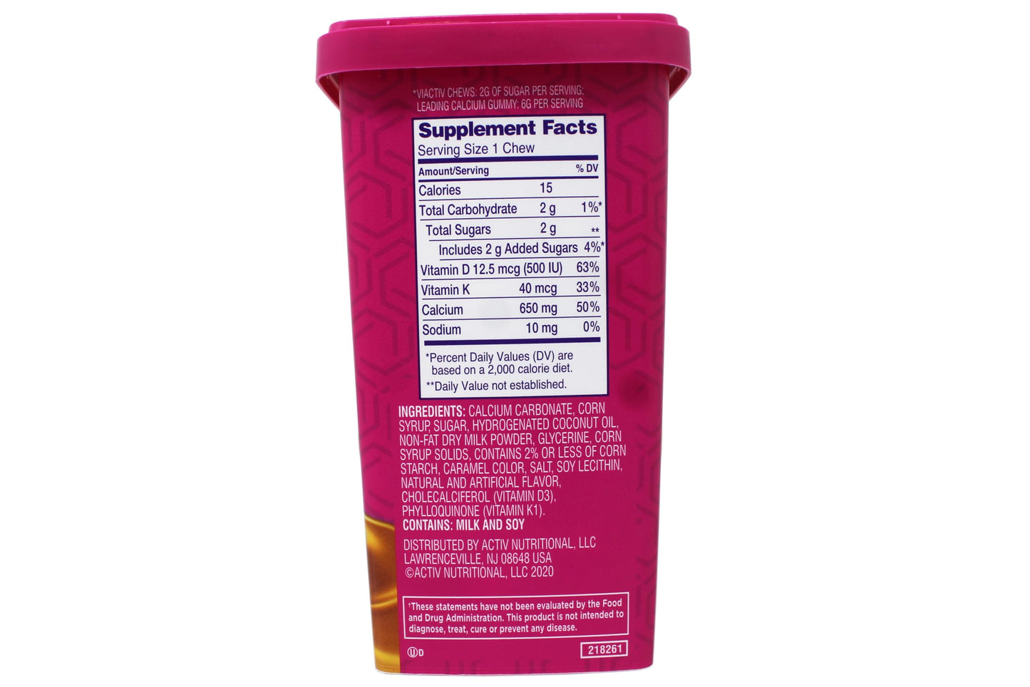 Viactiv Max Formula Calcium + Vitamin D3 Soft Chews – Rich Caramel, 2 Pack (100 Chews/Pack)