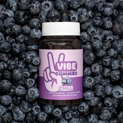 Vibe Gummies – Chill Ashwagandha Gummies 60 Count – GABA, L-Theanine & Chamomile