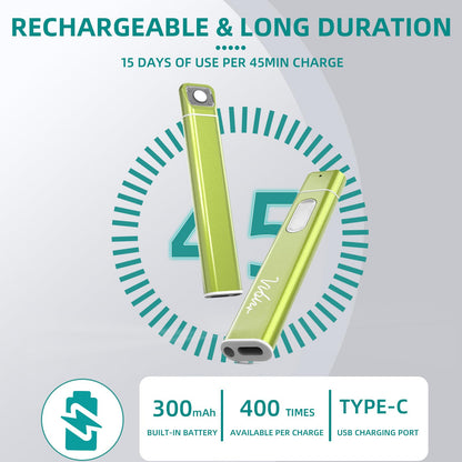 Vibis Insect Bite & Sting Relief Pen — Chemical-Free Quick Itch Relief (Rechargeable, Green)