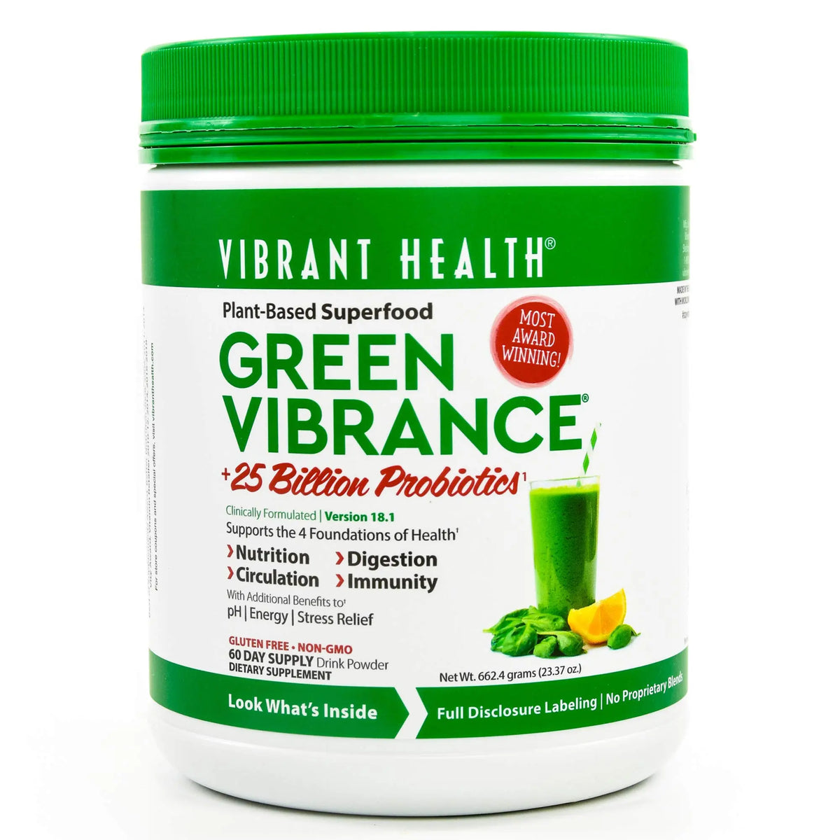 Vibrant Health Green Vibrance Powder – 23.28 oz | Dairy Free, Vegan, Gluten Free BritishVita | Premium UK Vitamins & Wellness Supplements