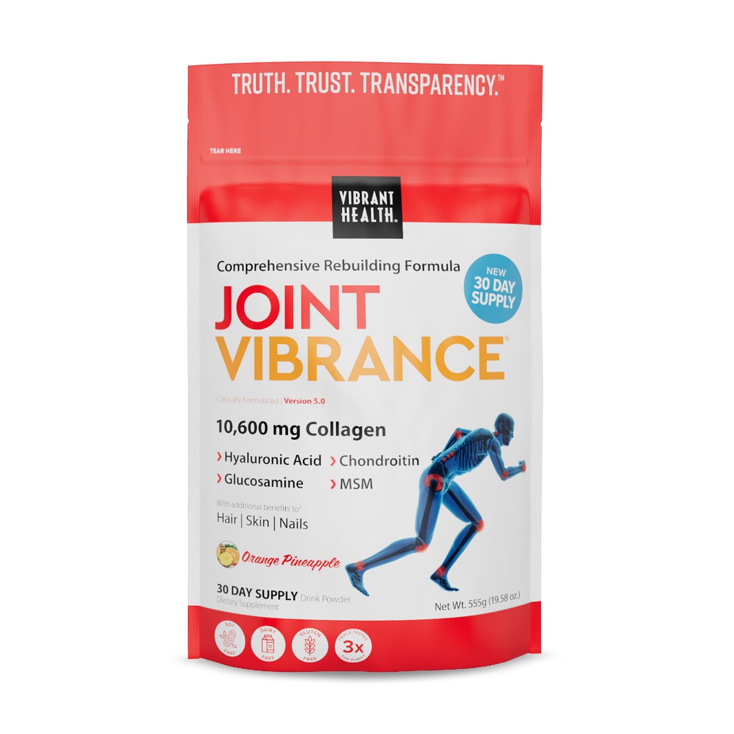 Vibrant Health Joint Vibrance – Comprehensive Joint & Cartilage Support, 30 Servings