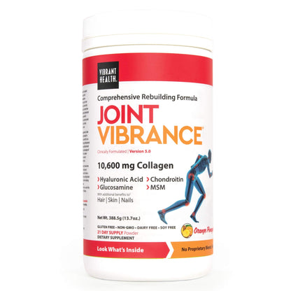 Vibrant Health Joint Vibrance – Comprehensive Joint & Cartilage Support (Orange Pineapple, 21 Servings)