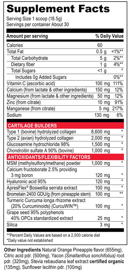 Vibrant Health Joint Vibrance – Comprehensive Joint & Cartilage Support, 30 Servings