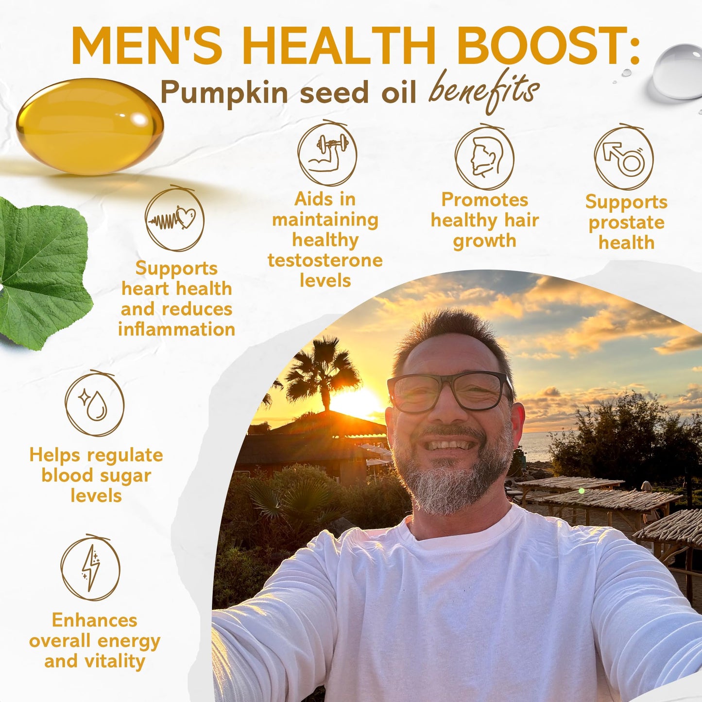 Vibraxlabs Pumpkin Seed Oil - 1000mg Cold Pressed Softgels | Hair Growth, Youthful Skin & Bladder Support | 60 Softgels