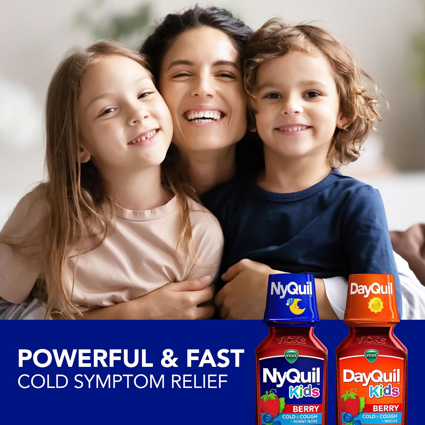 Vicks Kids DayQuil & NyQuil Berry Co-Pack – 6+ Multi-Symptom Relief