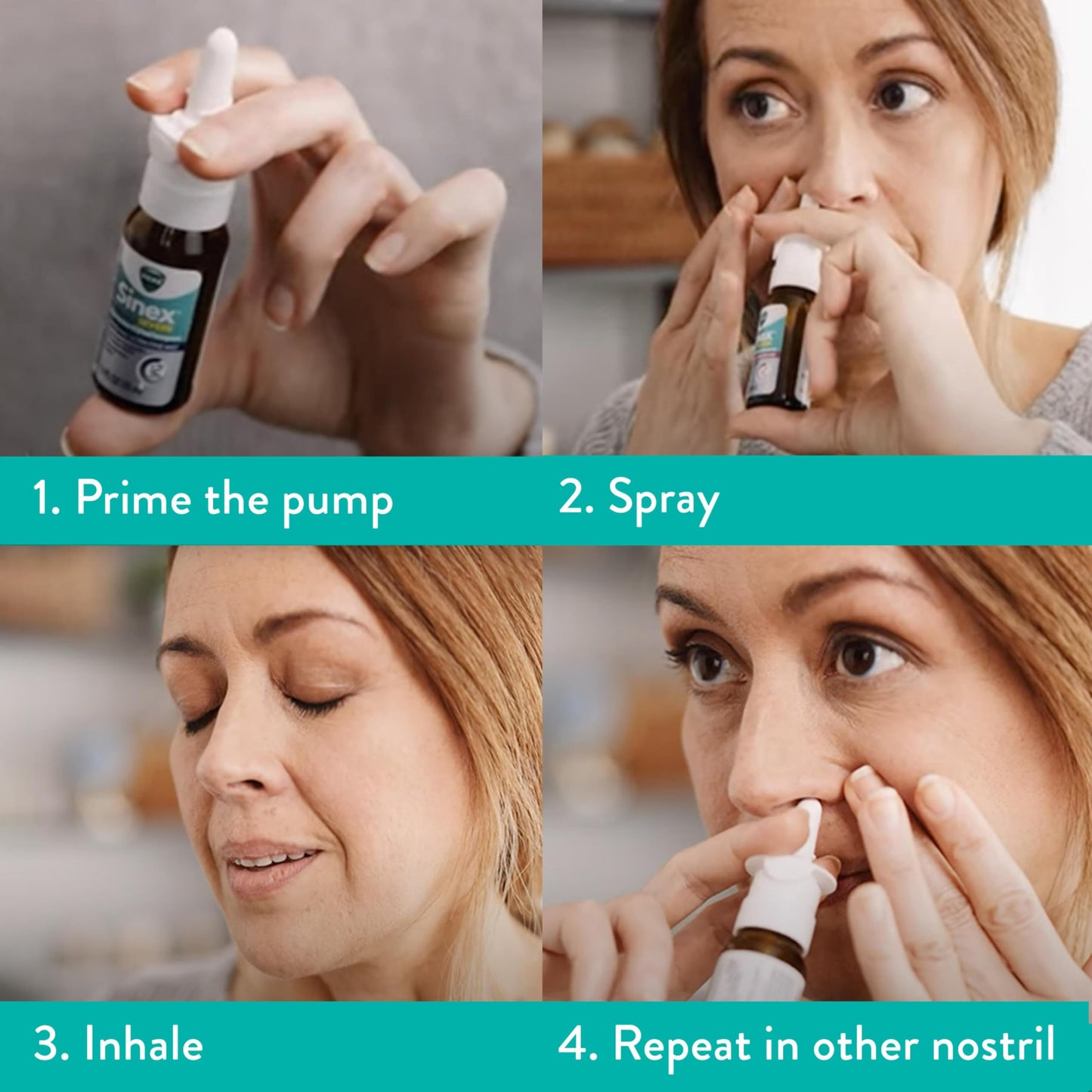 Vicks Sinex Severe Allergy & Sinus Nasal Spray – Ultra Fine Mist, 12-Hour Relief (265 Sprays x 2)