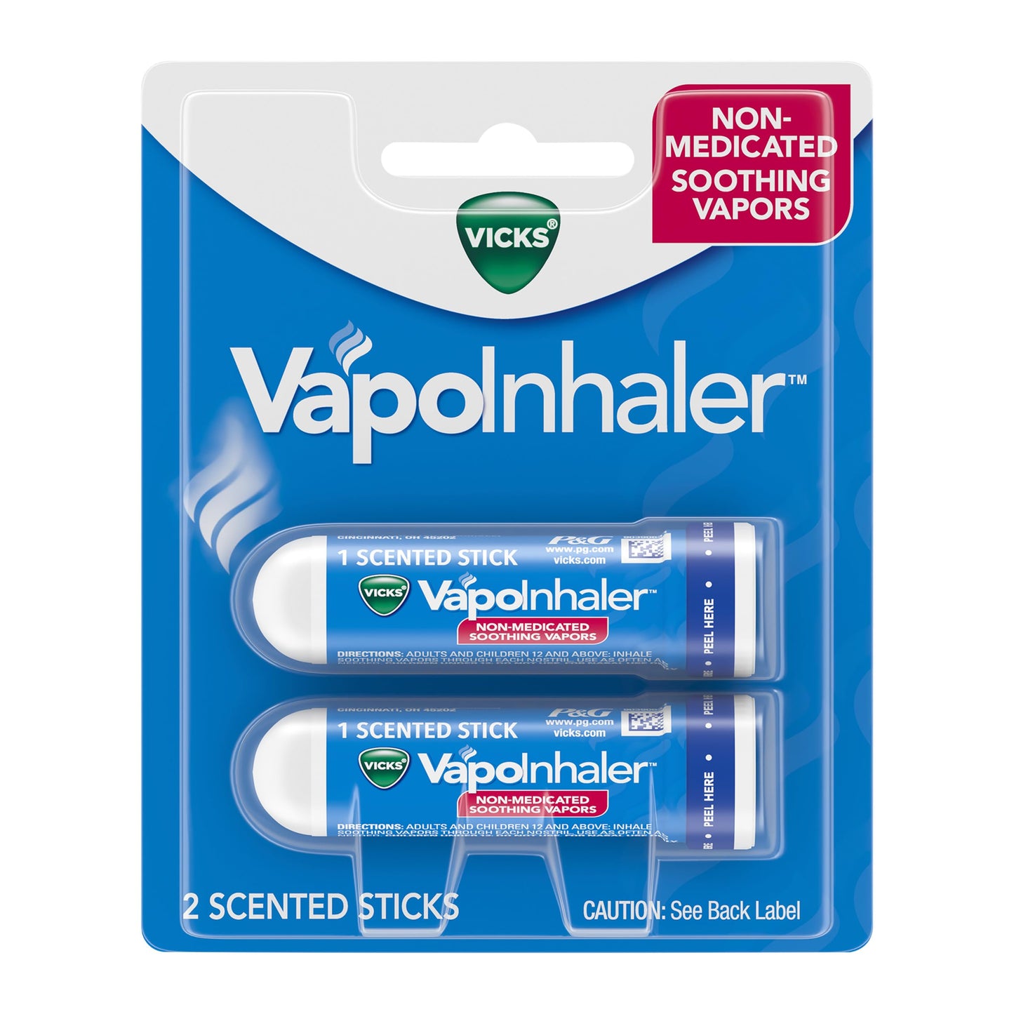 Vicks VapoInhaler – On-the-Go Non-Medicated Nasal Inhaler with Menthol Vapors