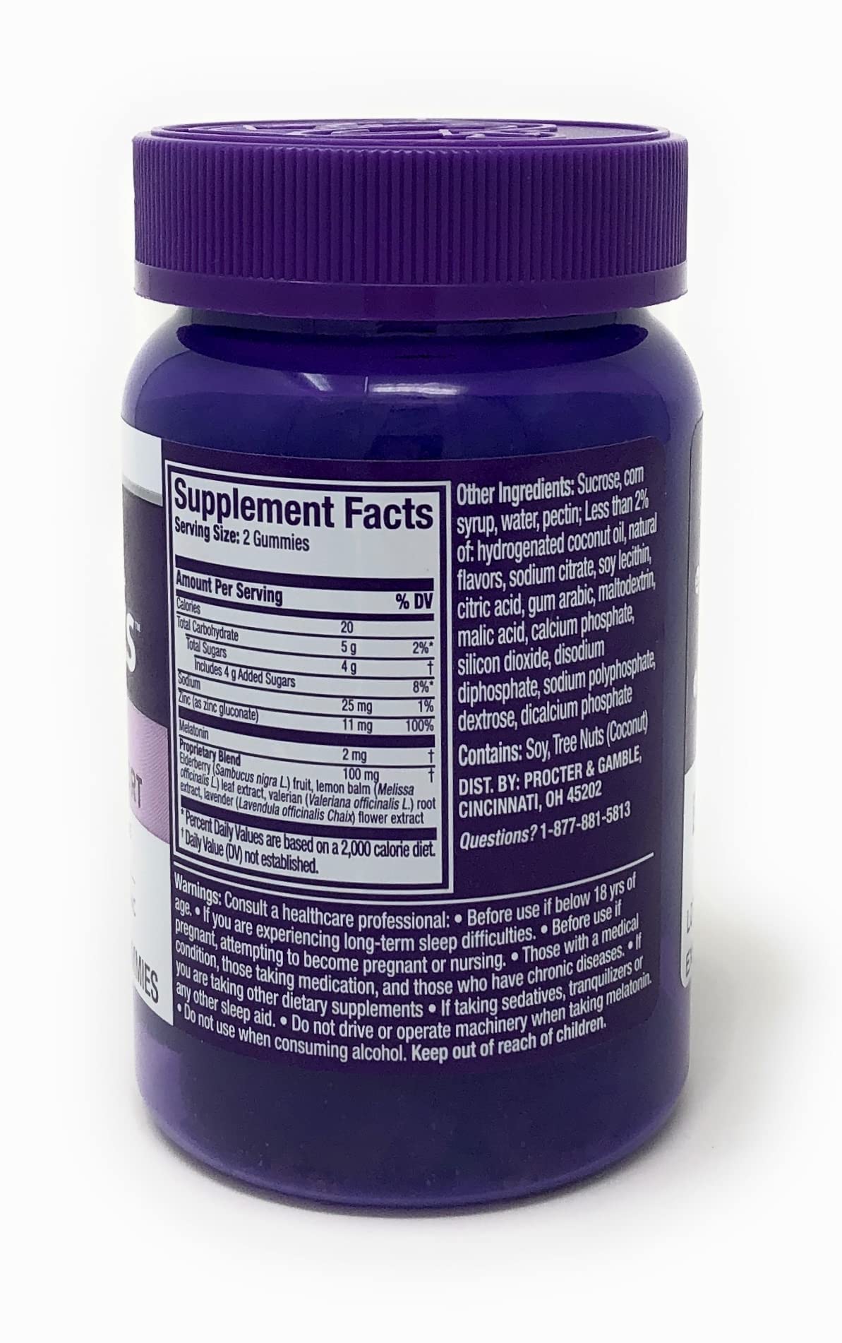Vicks ZzzQuil PURE Zzzs Sleep + Immune Support Gummies – Melatonin, Elderberry & Zinc (42 ct)