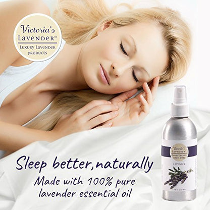 Victoria's Lavender Aromatherapy Pillow & Linen Mist – Made in USA (8 oz + 2 oz)