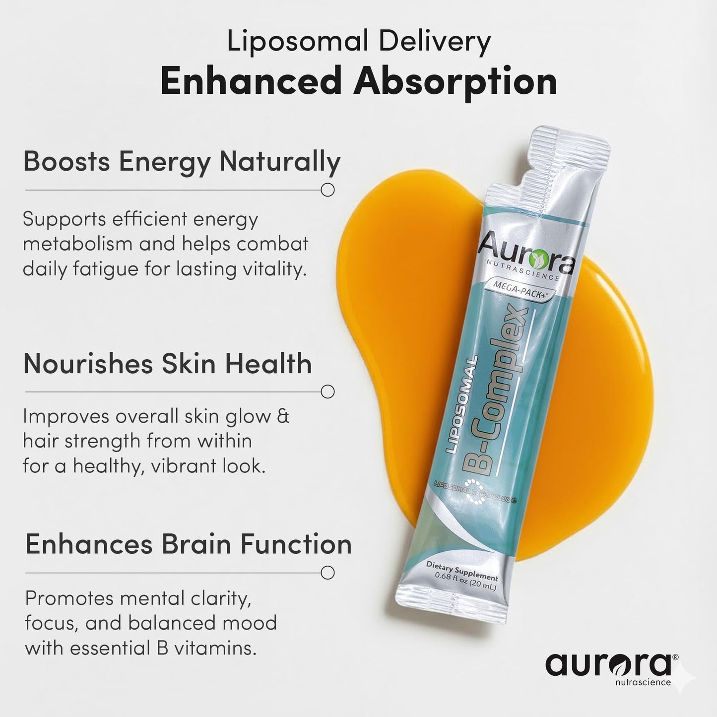 Vida Lifescience Aurora Nutrascience: Mega-Liposomal B-Complex + Vitamin C for Energy & Immunity