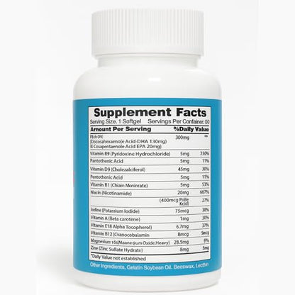Vidalocity Prenatal Vitamins for Women – 60 Day Supply | Omega-3 DHA/EPA, Folate, Magnesium, Vitamin D3, C, B Vitamins, Zinc