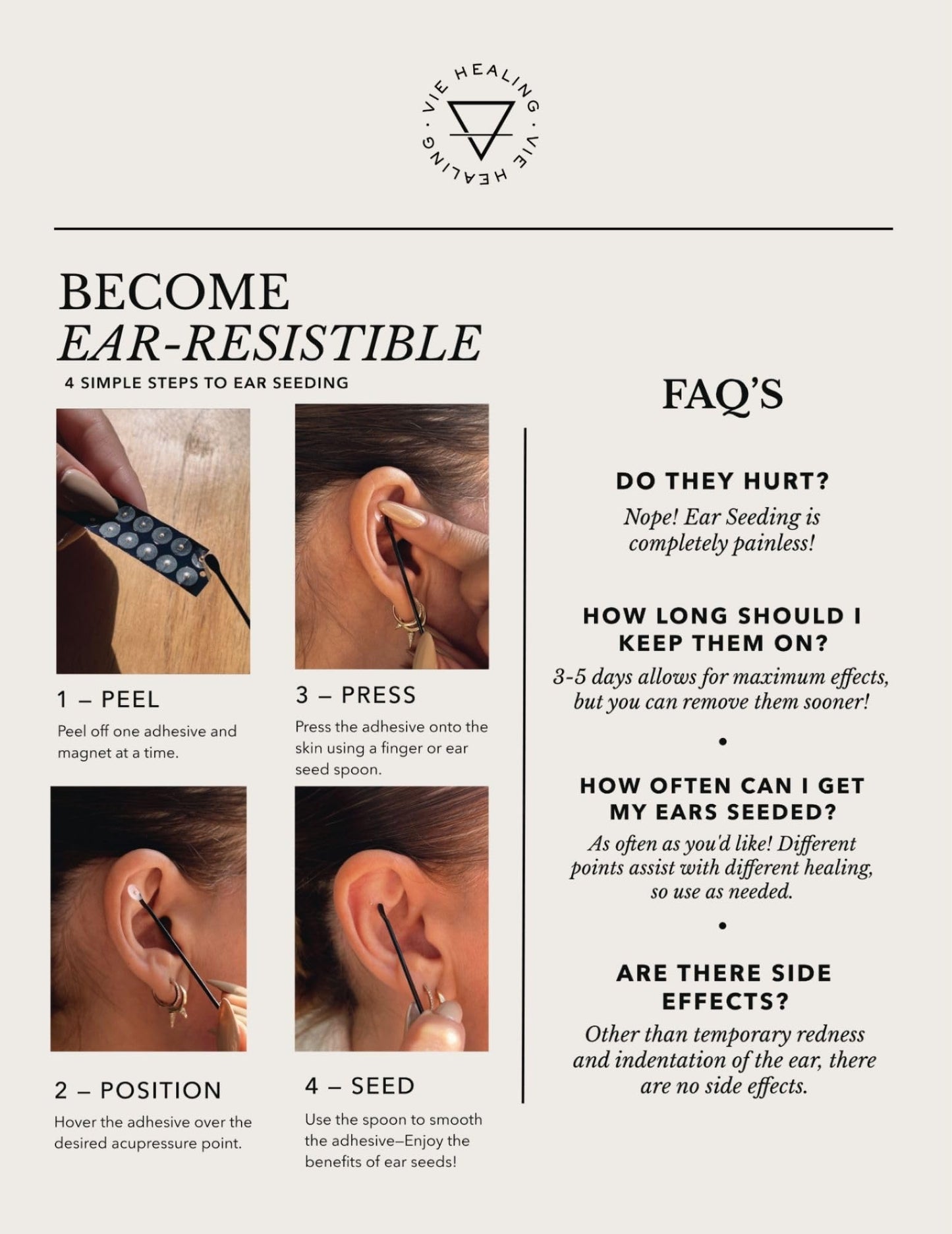 Vie Healing 24K Gold Ear Seeds – Acupressure & Wellness