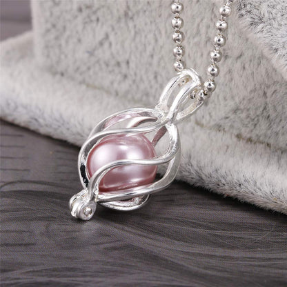 Vie jeune Pearl Cage Locket Pendants – DIY Diffuser Jewelry, 30 Charms