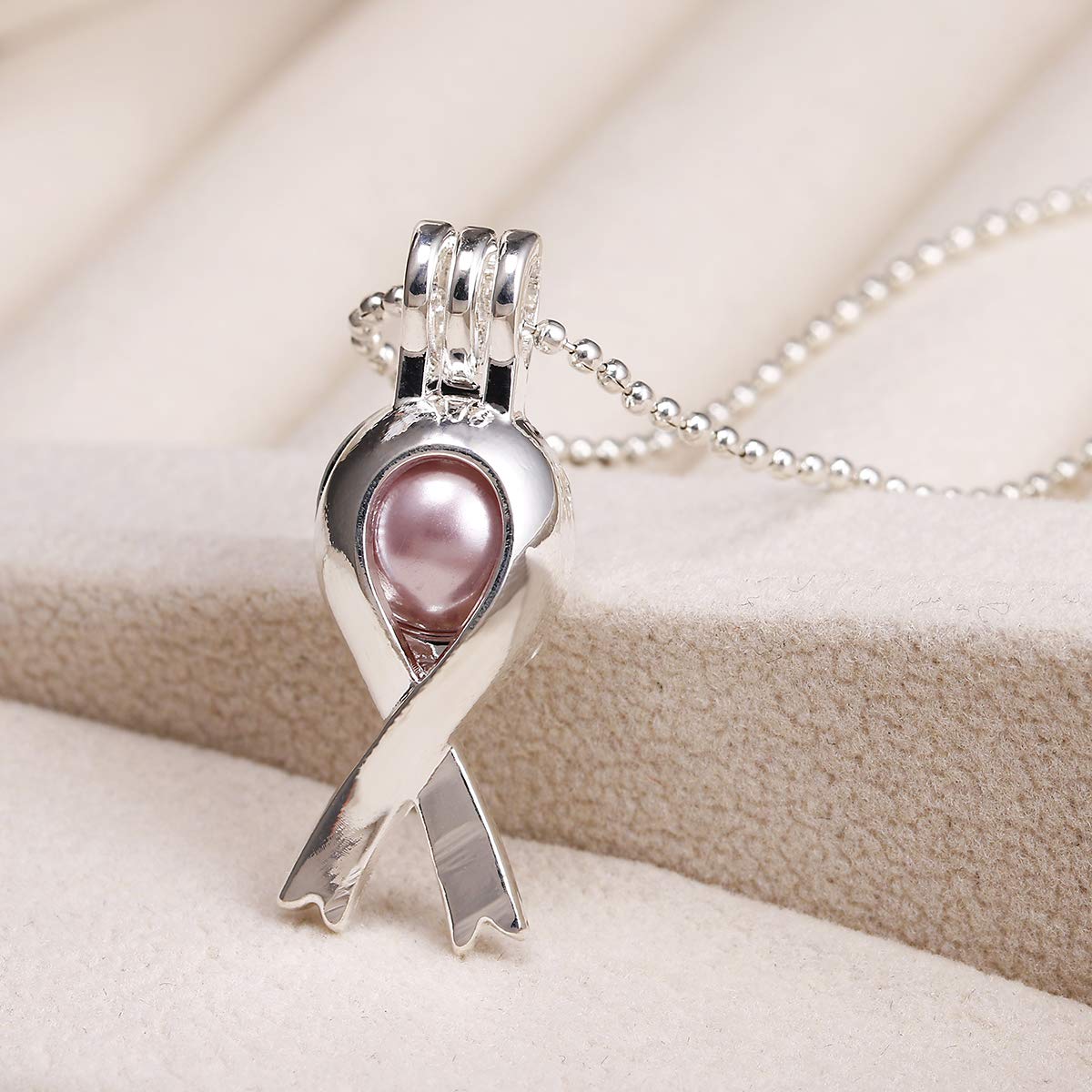 Vie jeune Pearl Cage Locket Pendants – DIY Diffuser Jewelry, 30 Charms