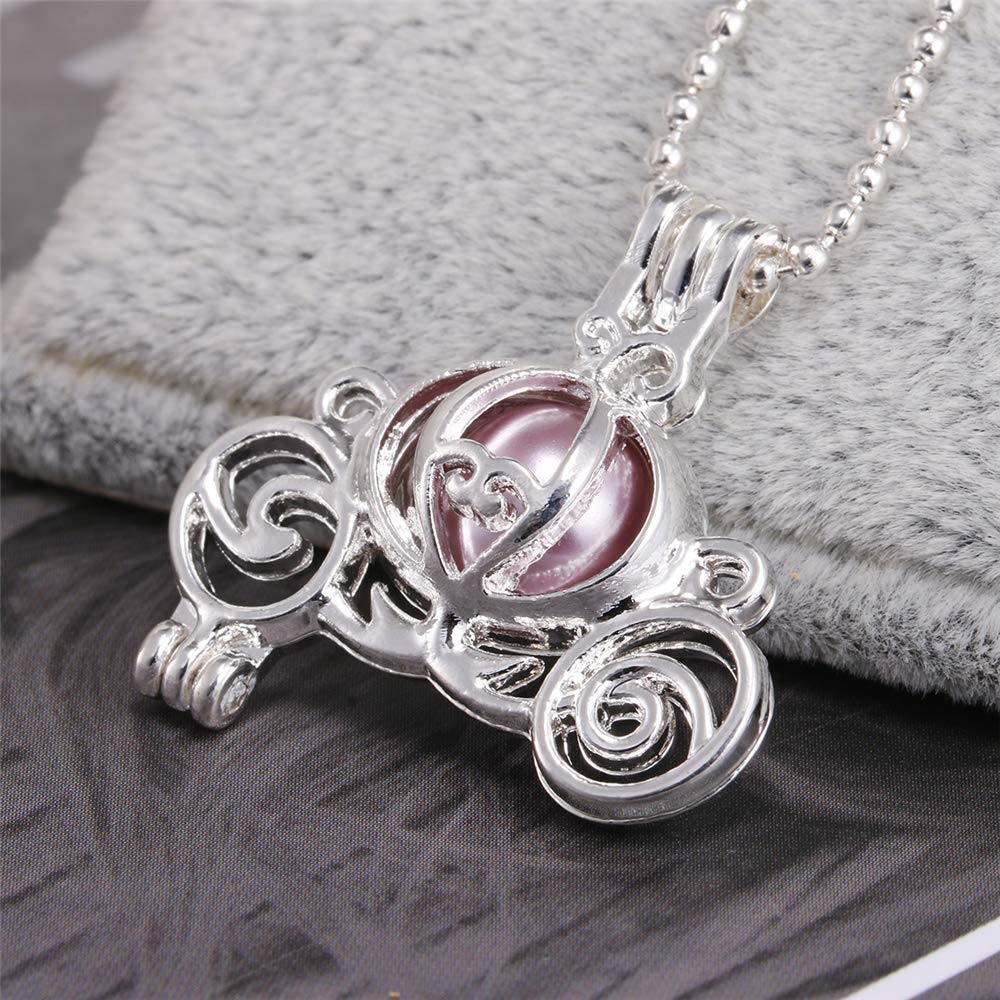 Vie jeune Pearl Cage Locket Pendants – DIY Diffuser Jewelry, 30 Charms