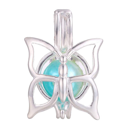 Vie jeune 10pcs Silver Butterfly Pearl Cage Pendants | Diffuser Jewelry DIY