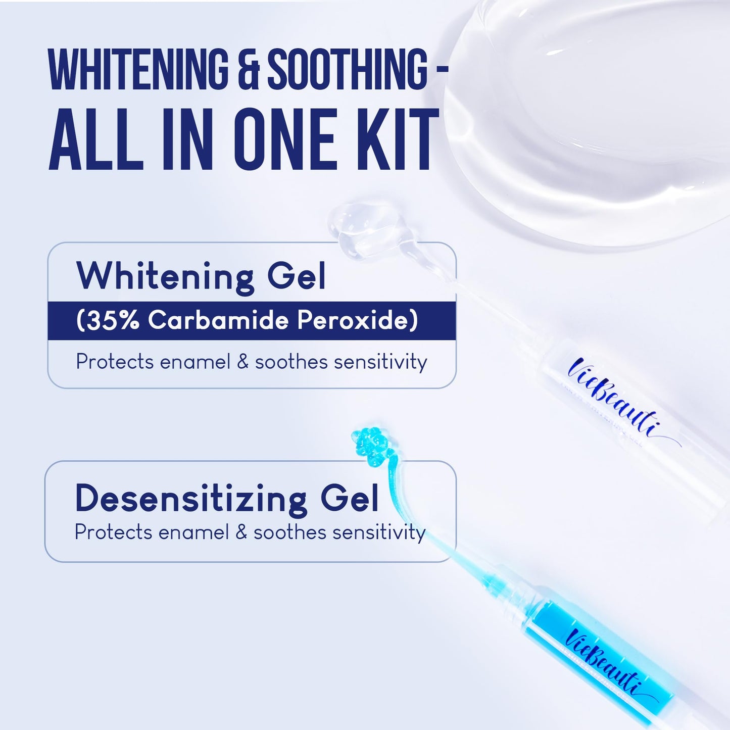 VieBeauti LED Teeth Whitening Kit – Sensitive Teeth, 35% Carbamide Peroxide