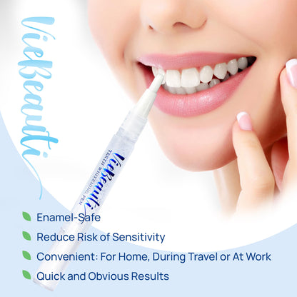 VieBeauti Teeth Whitening Pen (3 Pcs) – 30+ Uses, Safe & Painless, Travel-Friendly