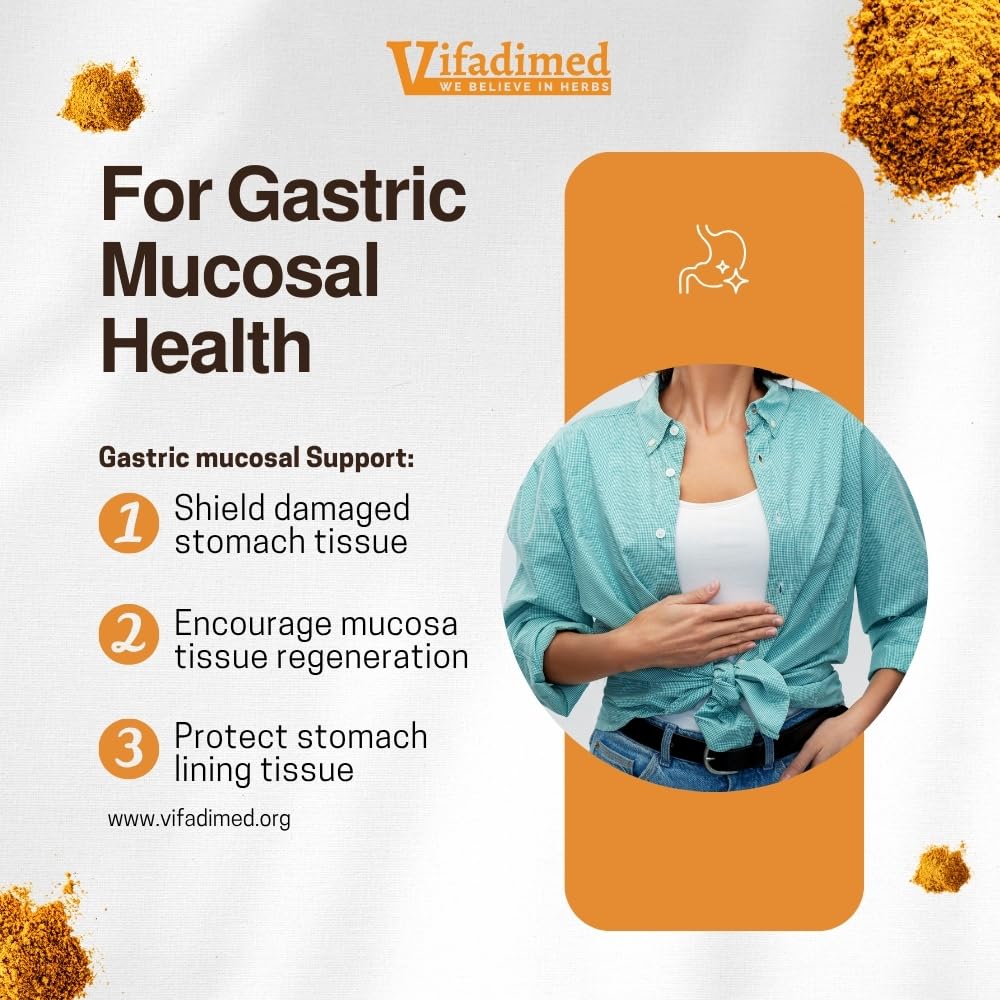 VIFADIMED Stomach Plus – Stomach Lining Support with Galangal, Dong Quai, Cinnamon & Magnolia (45 Capsules)